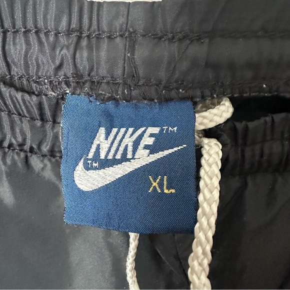 NIKE x VINTAGE made in Taiwan warmup pants XL black drawstring ankle zipper - Picture 7 of 10